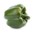 Fresh ripe green bell pepper isolated Royalty Free Stock Photo