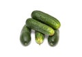 Fresh ripe green cucumbers Royalty Free Stock Photo