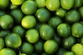Fresh ripe green limes as background, top view Royalty Free Stock Photo