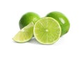 Fresh ripe green limes Royalty Free Stock Photo