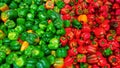 Fresh Ripe Green Red Bell Peppers background Wallpaper Royalty Free Stock Photo