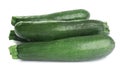 Fresh ripe green zucchinis isolated Royalty Free Stock Photo