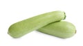 Fresh ripe green zucchinis isolated Royalty Free Stock Photo