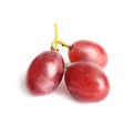 Fresh ripe juicy red grapes isolated Royalty Free Stock Photo