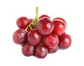 Fresh ripe juicy red grapes isolated on white Royalty Free Stock Photo