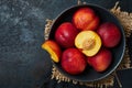 Fresh ripe nectarines Royalty Free Stock Photo