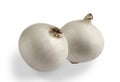 Fresh ripe onions on white isolated background Royalty Free Stock Photo