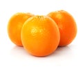 Fresh ripe orange fruits isolated on the white