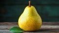 Fresh, ripe pear on a wooden table Royalty Free Stock Photo