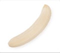 Fresh, ripe peeled banana isolated on a white background