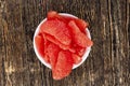 fresh and ripe peeled grapefruit close-up