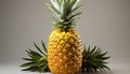 Fresh, ripe pineapple slice a tropical, healthy summer snack generated by AI Royalty Free Stock Photo