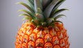 Fresh, ripe pineapple slice a vibrant tropical summer snack generated by AI Royalty Free Stock Photo