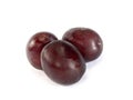 Fresh ripe plum with drop shadow.