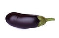 Fresh ripe purple eggplant isolated Royalty Free Stock Photo