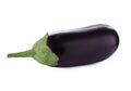 Fresh ripe purple eggplant isolated on white Royalty Free Stock Photo