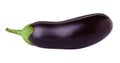 Fresh ripe purple eggplant isolated on white Royalty Free Stock Photo