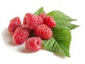 Fresh ripe raspberry isolated on white background Royalty Free Stock Photo