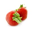 Fresh ripe red strawberries on white background Royalty Free Stock Photo