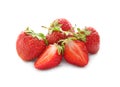 Fresh ripe red strawberries on white background Royalty Free Stock Photo