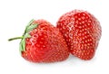 Fresh ripe red strawberries on white background Royalty Free Stock Photo