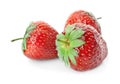 Fresh ripe red strawberries on white background Royalty Free Stock Photo