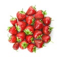 Fresh ripe red strawberries on white background Royalty Free Stock Photo