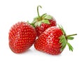 Fresh ripe red strawberries on white background Royalty Free Stock Photo