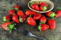 Fresh ripe red strawberry, healthy fruit Royalty Free Stock Photo