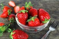 Fresh ripe red strawberry, healthy fruit Royalty Free Stock Photo