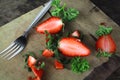 Fresh ripe red strawberry, healthy fruit Royalty Free Stock Photo