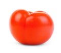 Fresh ripe red tomato close up isolated on white Royalty Free Stock Photo