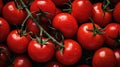 Fresh ripe red tomatoes background, top view Royalty Free Stock Photo