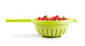 Fresh ripe strawberries in colander Royalty Free Stock Photo