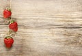 Fresh ripe strawberries on wooden background Royalty Free Stock Photo