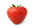 Fresh ripe strawberry closeup isolated on white background Royalty Free Stock Photo