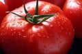 Fresh ripe tomato with water droplets Royalty Free Stock Photo