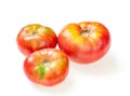 Fresh ripe tomatoes, isolated on white Royalty Free Stock Photo