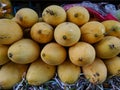 Fresh ripen mangoes in fruit market