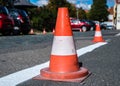 fresh road marking asphalt Royalty Free Stock Photo