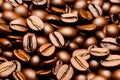 Fresh roasted coffee beans in a pile