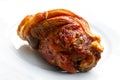 Fresh roasted pork hock(Shank) on a white backgro Royalty Free Stock Photo