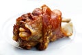 Fresh roasted pork hock(Shank) on a white backgro Royalty Free Stock Photo