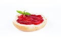 Fresh roll with jelly Royalty Free Stock Photo
