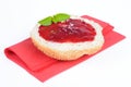Fresh roll with jelly Royalty Free Stock Photo