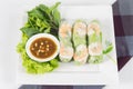 Fresh Roll with shrimp inside Royalty Free Stock Photo