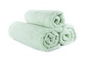 Fresh rolled light towels isolated