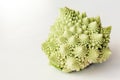 Fresh roman cauliflower, romanesco broccoli cabbage isolated on white background with copy space Royalty Free Stock Photo