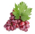 Fresh rose grapes with leaf Royalty Free Stock Photo