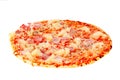 Fresh round pizza isolated Royalty Free Stock Photo